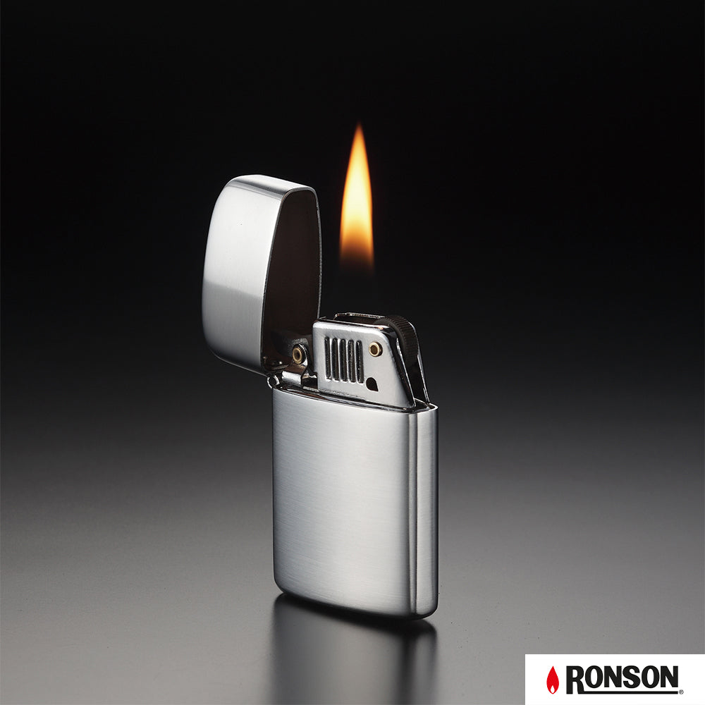 Ronson Typhoon Nickel Satin Flint Oil Lighter (R301001)