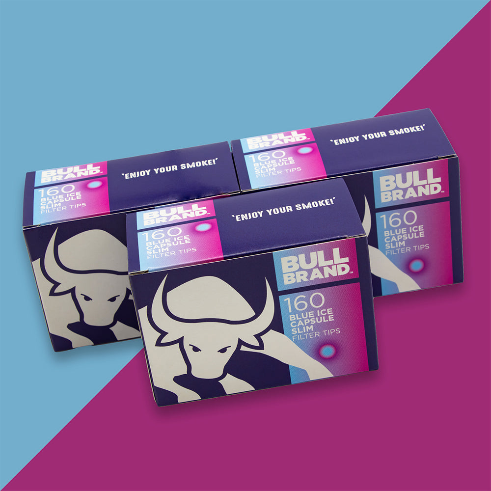 Bull Brand Blue Ice (Berry & Menthol) Capsule Slim Filter Tips