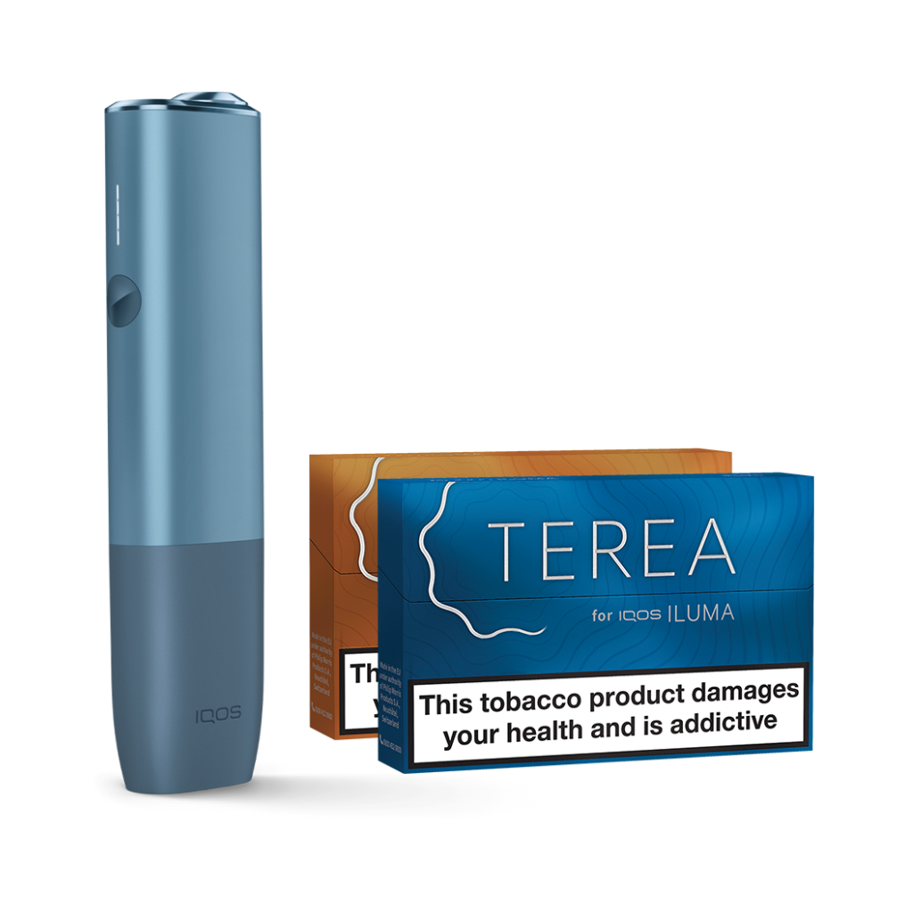 IQOS Iluma One Azure Blue (Tobacco Heating System) Starter Kit