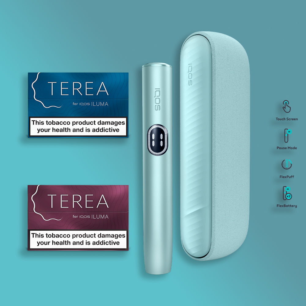 IQOS ILUMA i Starter Kit Breeze Blue Bull Brand IQOS ILUMA i Starter Kit Breeze Blue Bull Brand