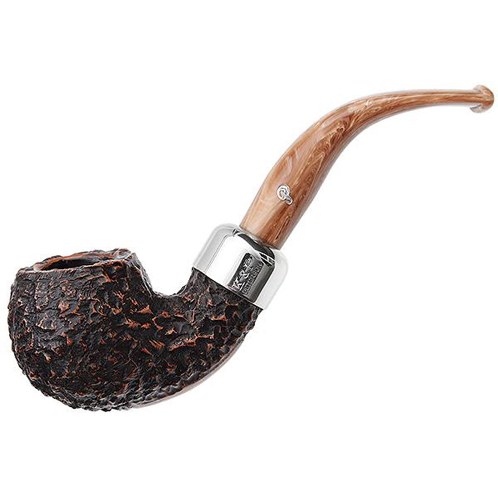 Peterson Derry Rustic 03 Nickel Mounted 9mm Filter Fishtail Pipe