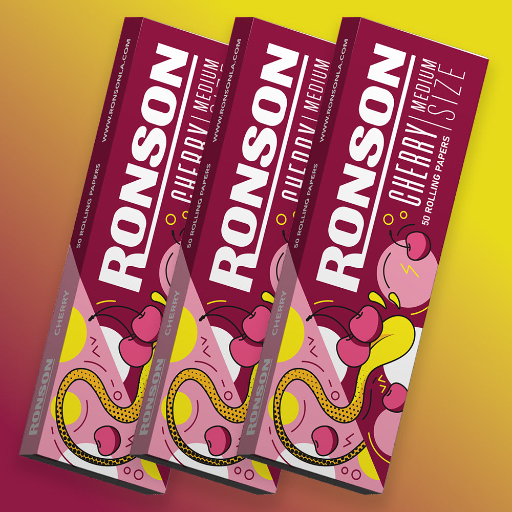 Ronson Cherry Rolling Papers 3 Pack