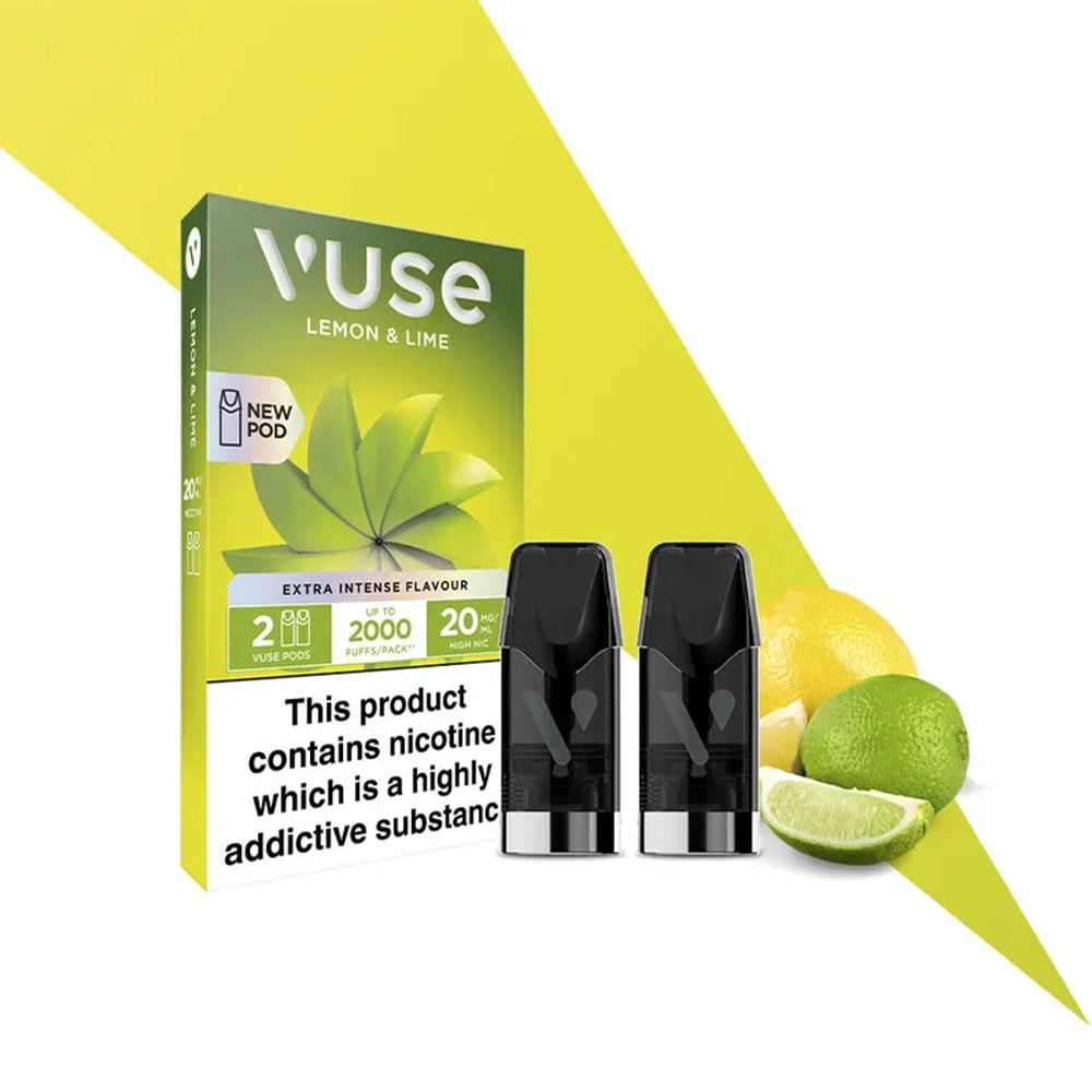 Vuse Lemon & Lime Pods 2PK - 20mg | Buy Online | Bull Brand Vuse Lemon & Lime Pods 2PK - 20mg | Buy Online | Bull Brand