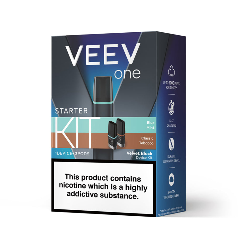 VEEV ONE Classic Starter Kit Blue Mint and Classic Tobacco | Buy Online | Bull Brand VEEV ONE Classic Starter Kit Blue Mint and Classic Tobacco | Buy Online | Bull Brand