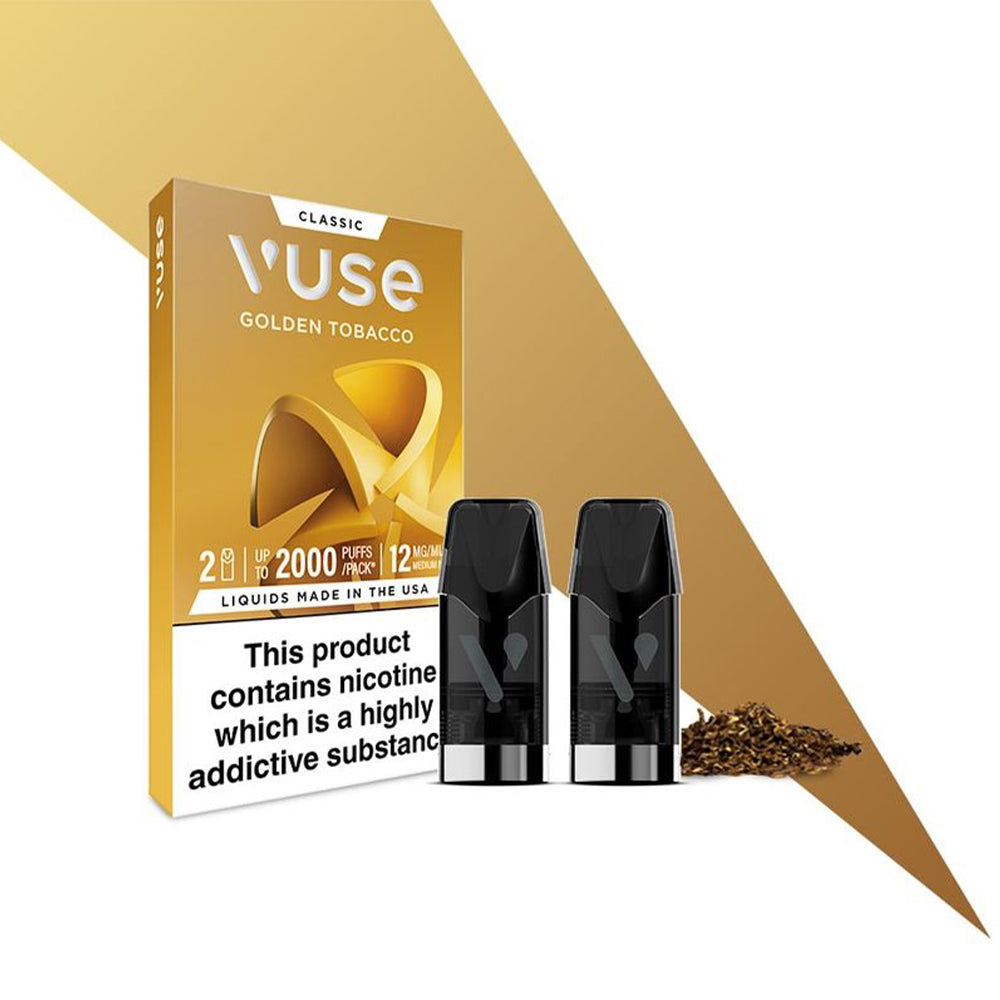 VUSE ePOD Nic Salts eLiquid Pods - Golden Tobacco - 12mg | Buy Online | Bull Brand VUSE ePOD Nic Salts eLiquid Pods - Golden Tobacco - 12mg | Buy Online | Bull Brand