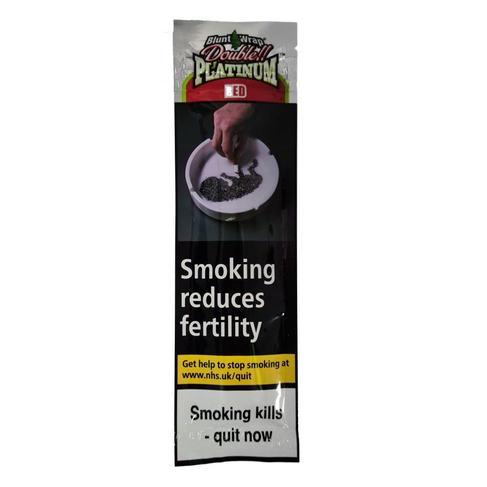 Blunt Wrap Double Platinum Red 2 Pack