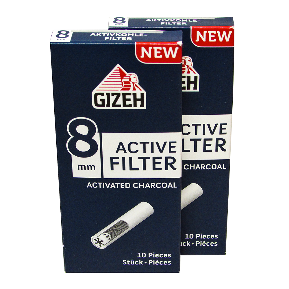 Gizeh Charcoal Filter Tips 8mm 