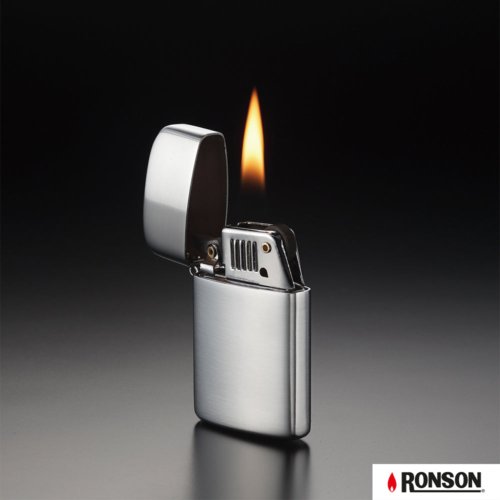 Ronson Typhoon Brass Antique Flint Oil Lighter (R301002)