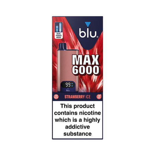 Blu MAX 6000 Strawberry Ice Device and Pod+Refill