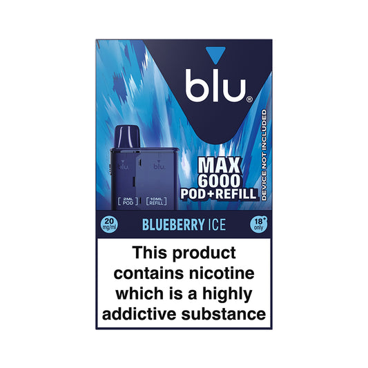 Blu MAX 6000 Blueberry Ice Pod+Refill