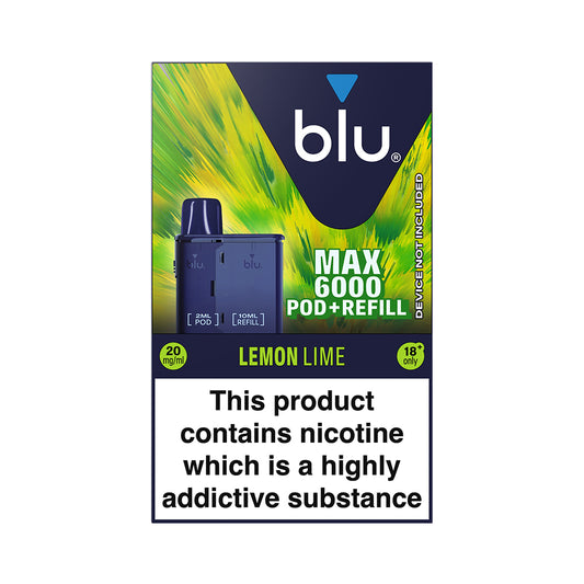 Blu MAX 6000 Lemon Lime Pod+Refill