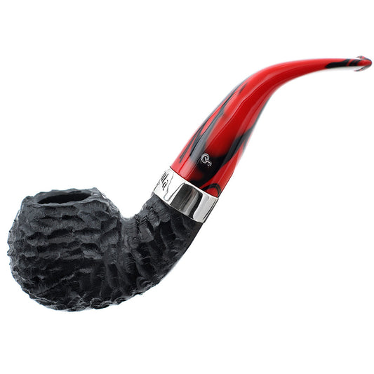 Peterson Dracula XL02 Rusticated Nickel Mounted Fishtail Pipe