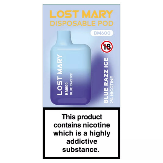 Lost Mary Disposable Pod BM600 Blue Razz Ice