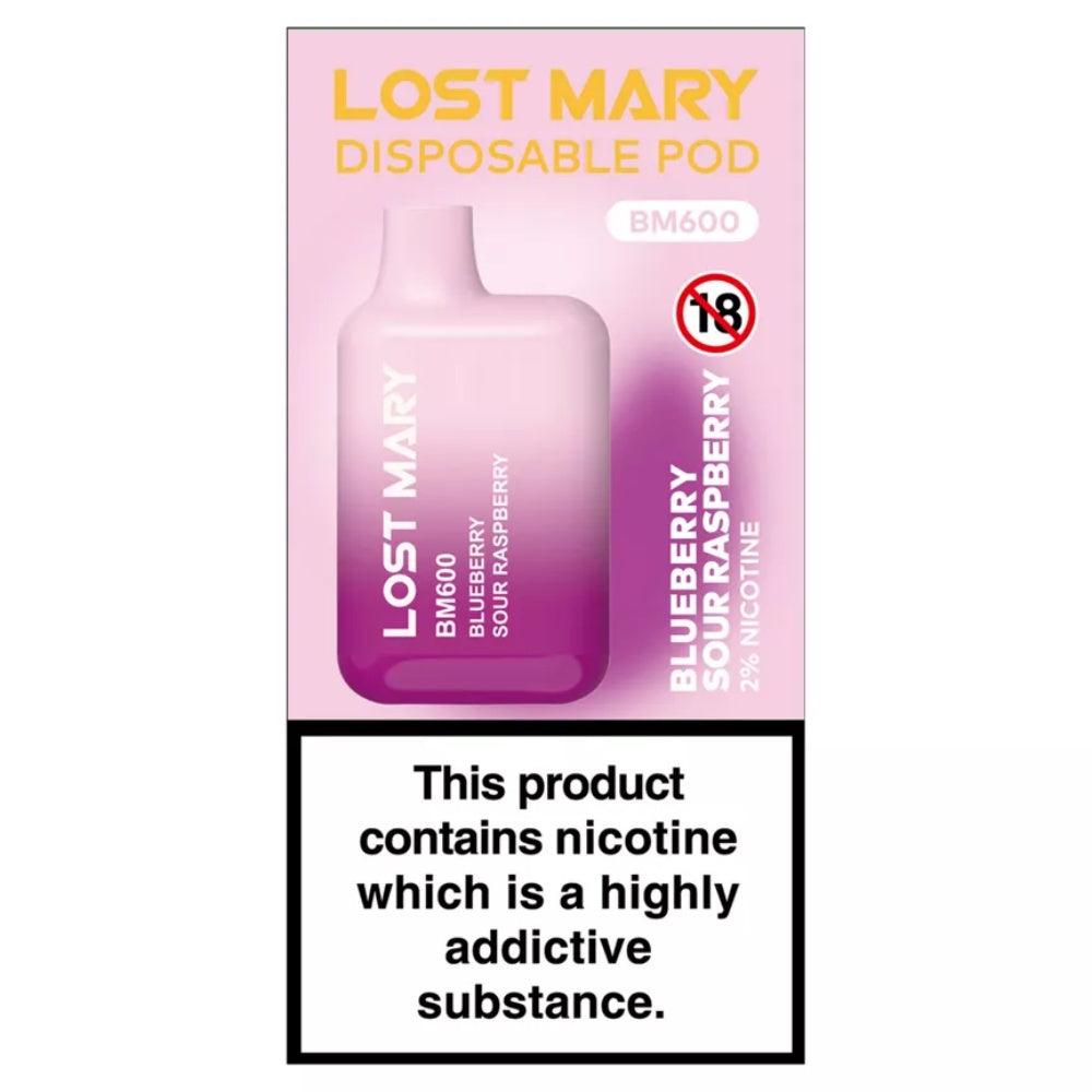 Lost Mary Disposable Pod BM600 Blueberry Sour Raspberry