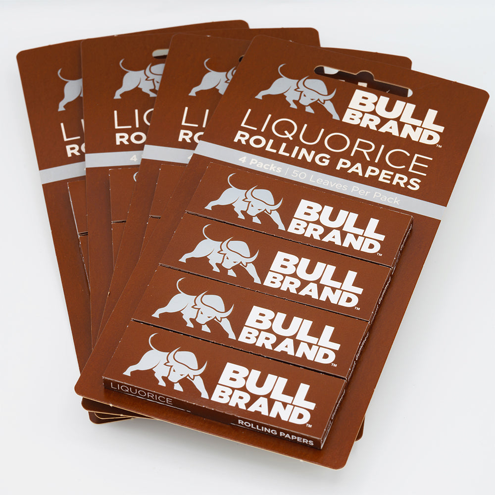Bull Brand Liquorice Rolling Papers 4 Pack