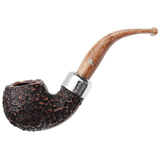 Peterson Derry Rustic 03 Nickel Mounted 9mm Filter Fishtail Pipe