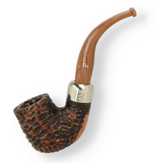 Peterson Derry Rustic 338 Nickel Mounted 9mm Fishtail Pipe