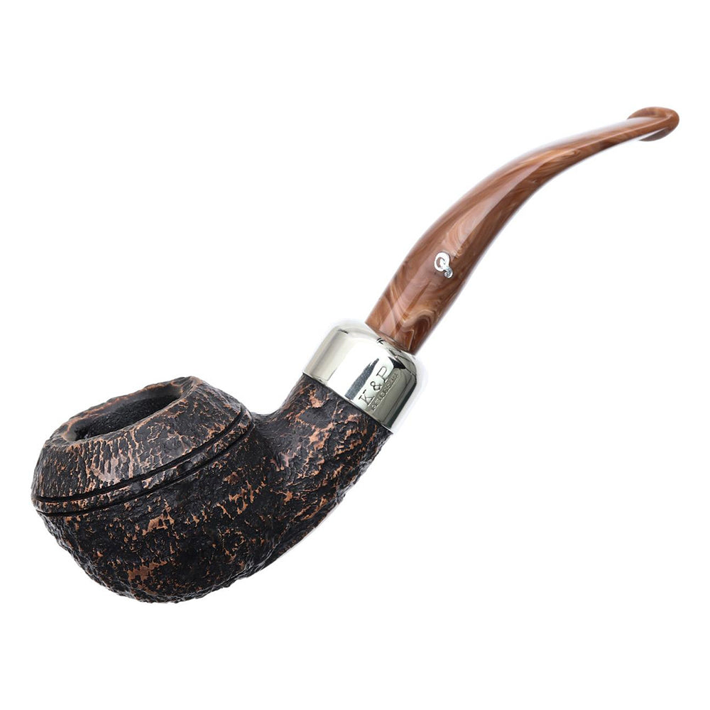 Peterson Derry Rustic 999 Nickel Mounted 9mm Filter Fishtail Pipe