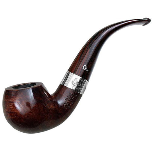 Peterson Irish Harp 03 Nickel Mounted Bent Fishtail Pipe
