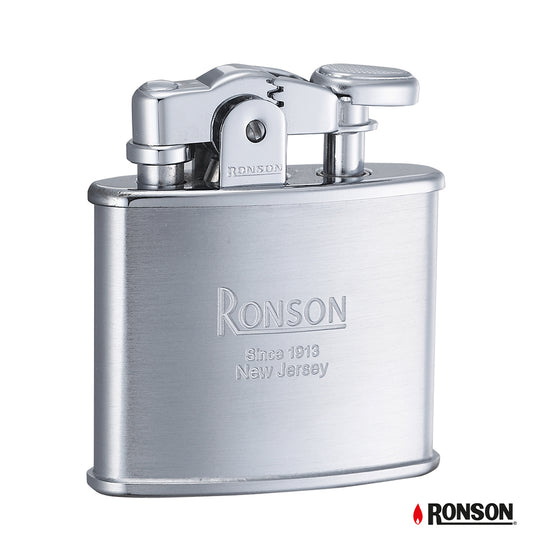 Ronson Nostalgia Chrome Satin Flint Oil Lighter (R020026)