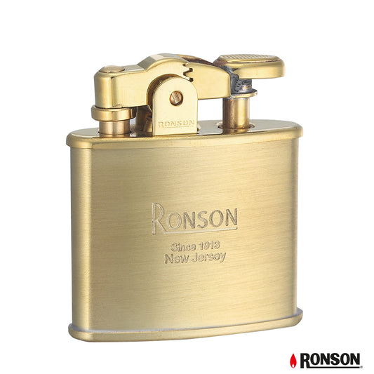 Ronson Nostalgia Brass Satin Flint Oil Lighter (R020027)