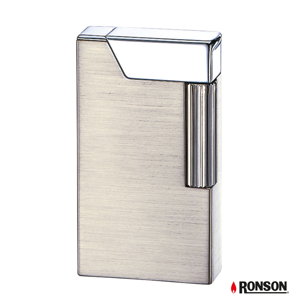 Ronson Eloquence Chrome Satin Flint Oil Lighter (R260001)