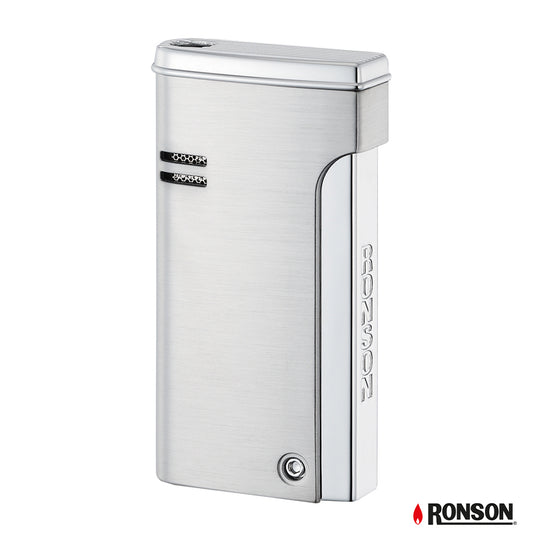 Ronson Dalliance Chrome Satin Piezo Jet Flame Lighter (R290002)