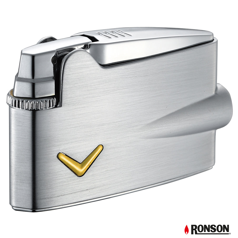 Ronson Mini Varaflame Chrome Satin Lighter (R310001)