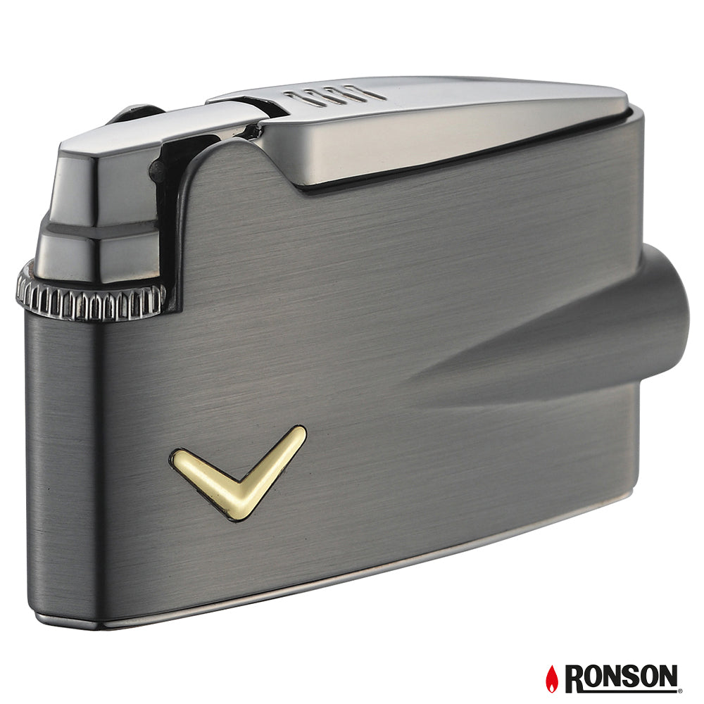 Ronson Mini Varaflame Gunmetal Satin Flint Lighter (R310002)
