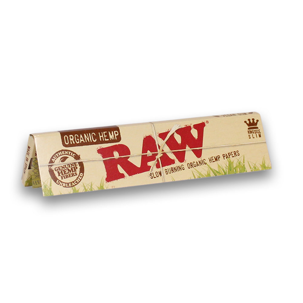 RAW ORGANIC HEMP KINGSIZE SLIM CONNOISSEUR ROLLING PAPERS + Tips | Buy ...