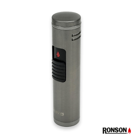 Ronson Monsun Cigar Lighter Jet Gas Lighter GUN METAL (113001)