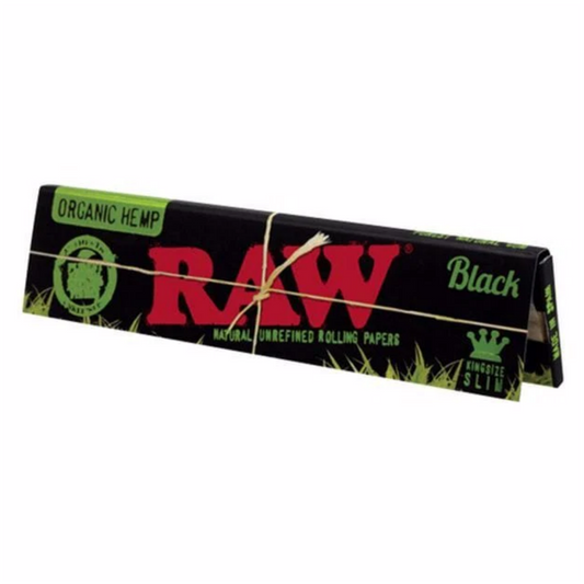RAW BLACK Organic Hemp King Size Slim Papers