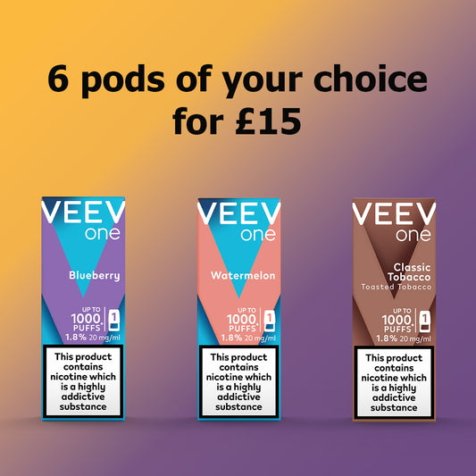 Veev ONE Pods Bundle 6 pods for £15.00