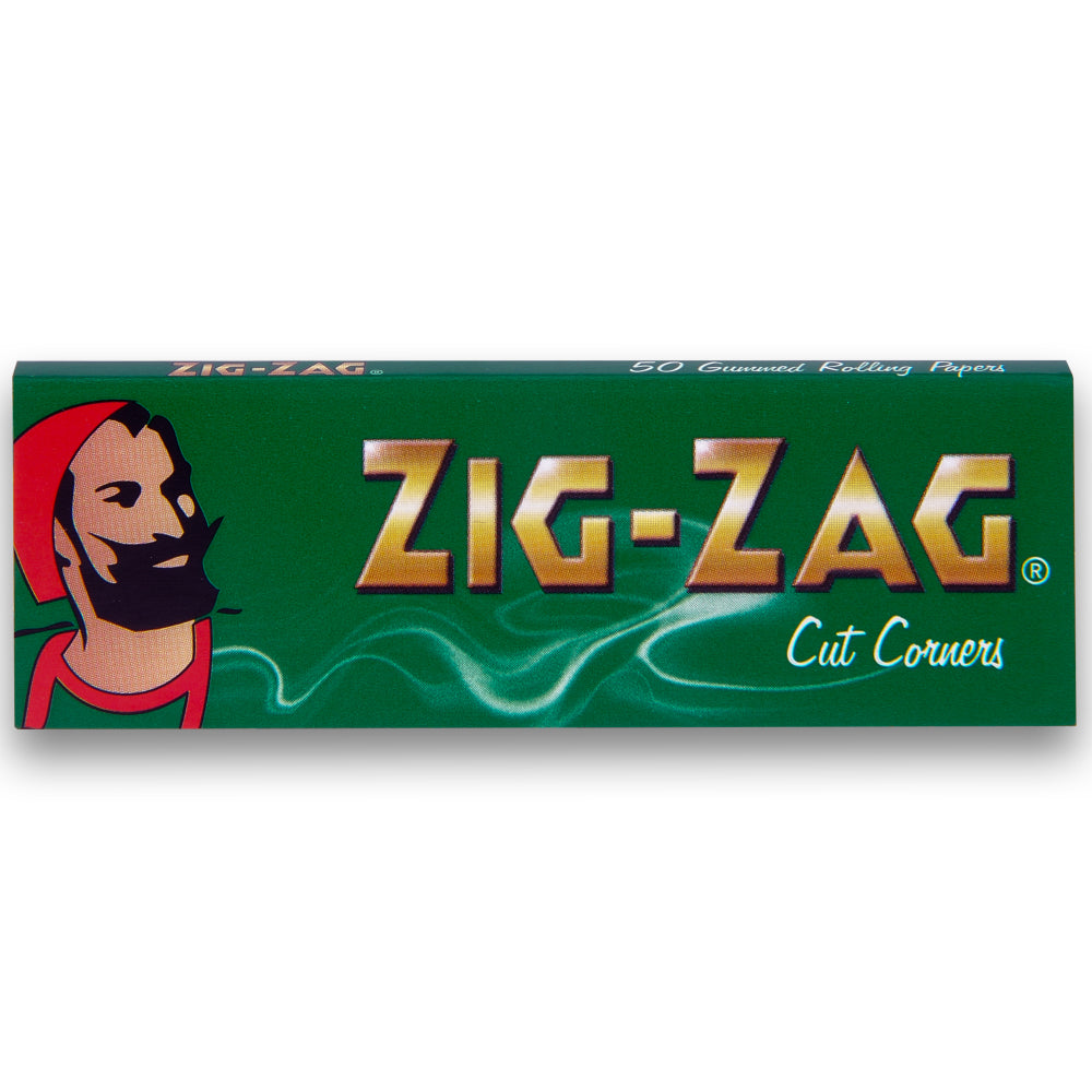 Zig Zag Green Cut Corner Rolling Papers