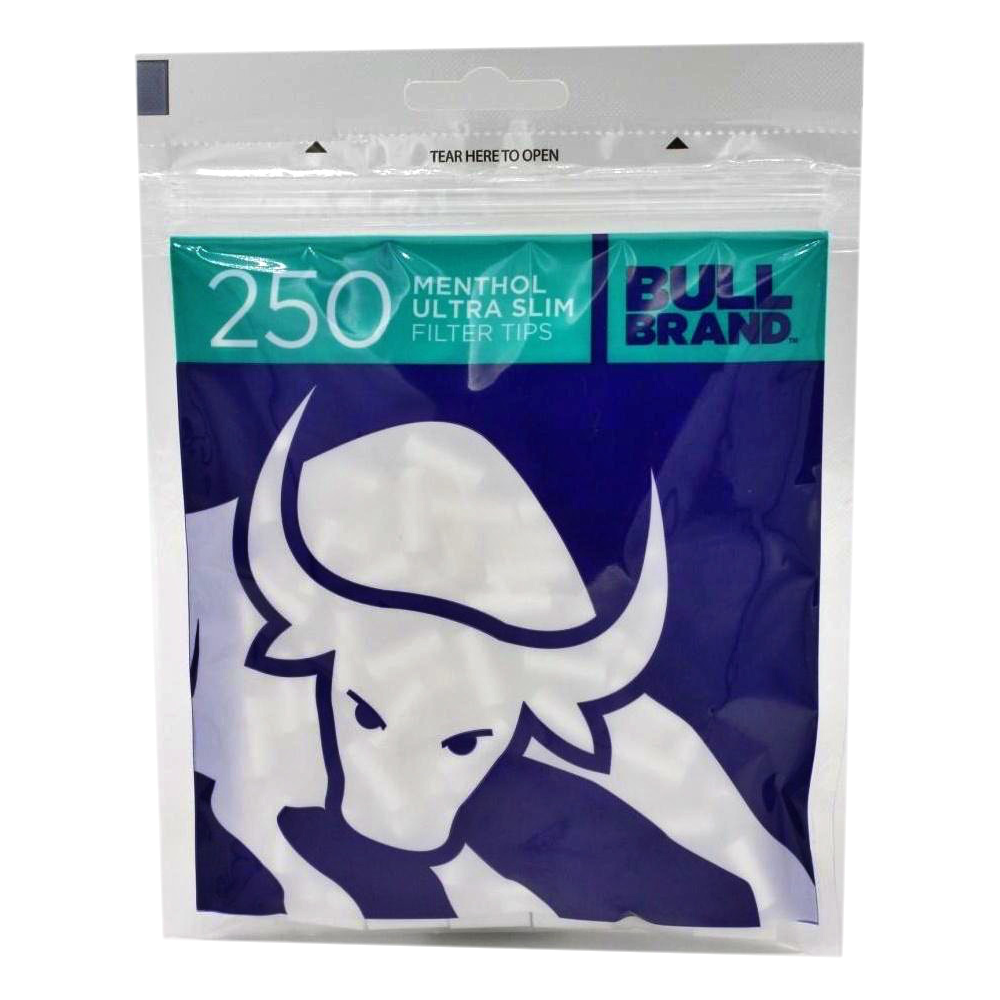 Bull Brand Menthol Ultra Slim Filter Tips Bags 250's