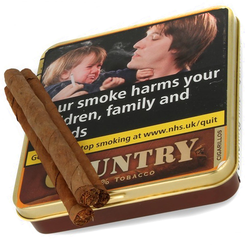 Neos Country Cigarillos Hand Filled Tin of 20's
