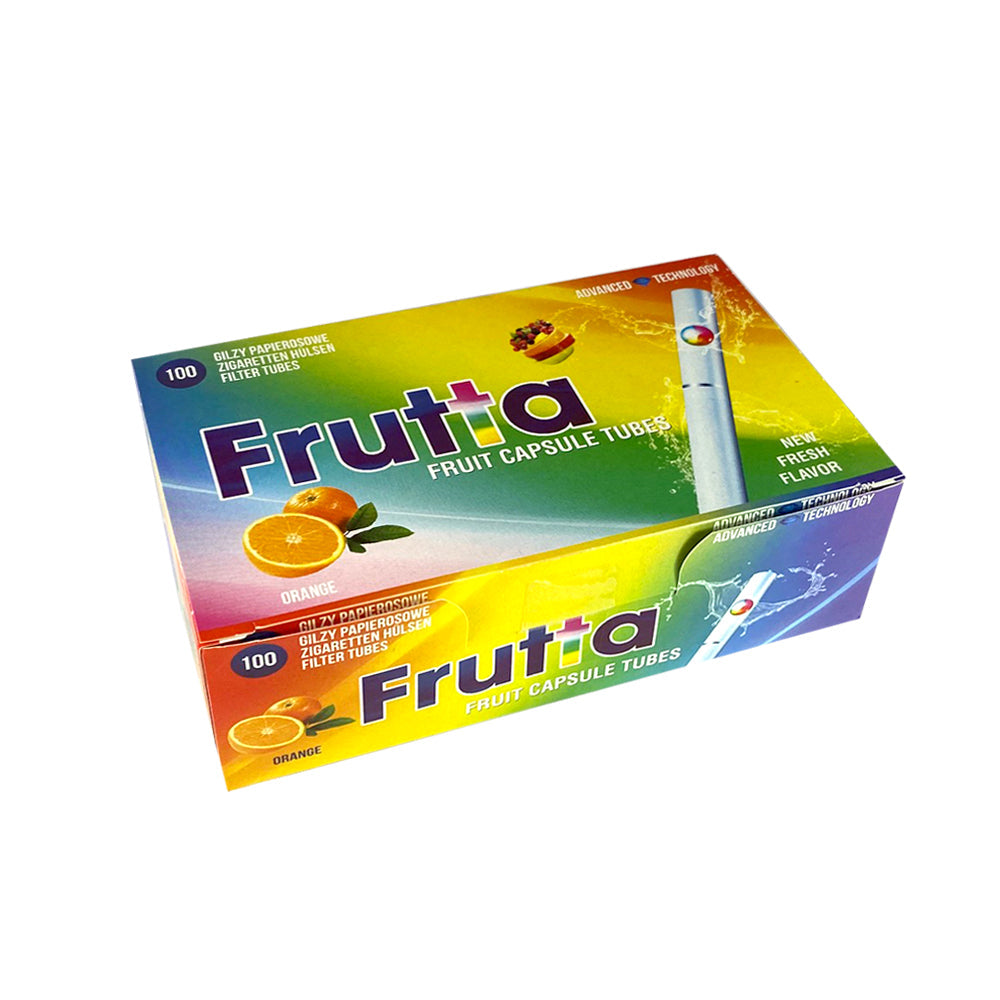 Frutta Orange Flavoured Capsule Tubes for Cigarettes 100 Pack