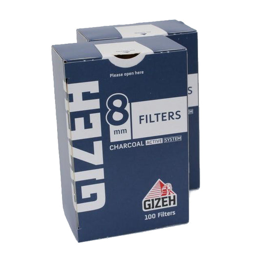 Gizeh Active Charcoal 8 mm Filter Tips