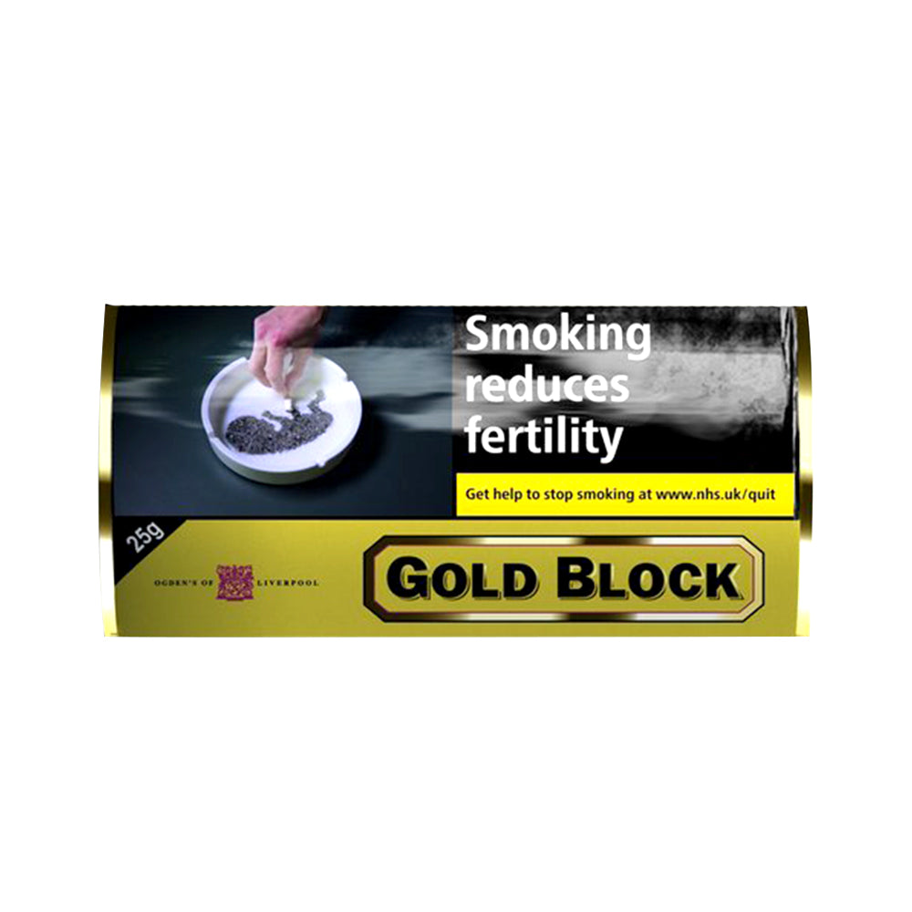Gold Block Pipe Tobacco 25g Pouch