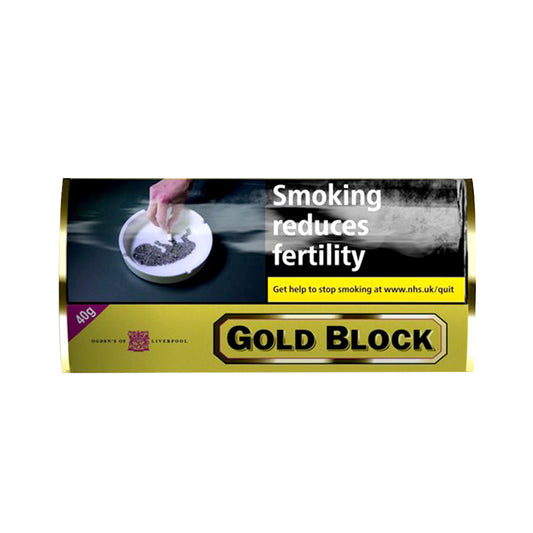 Gold Block Pipe Tobacco 40g Pouch