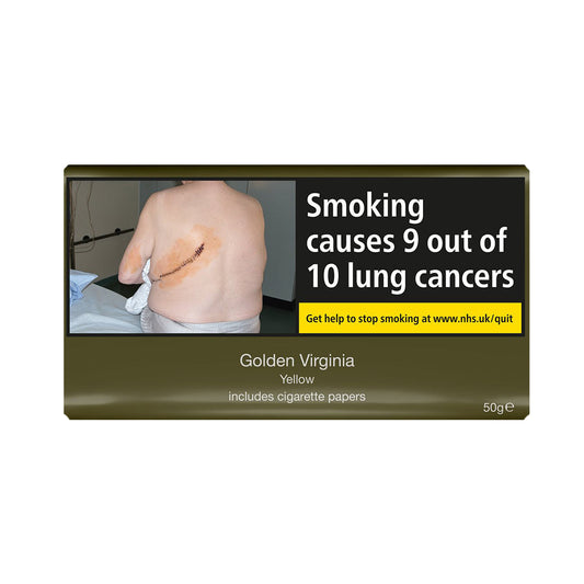 Golden Virginia Yellow 50g Pouch Rolling Tobacco With Papers
