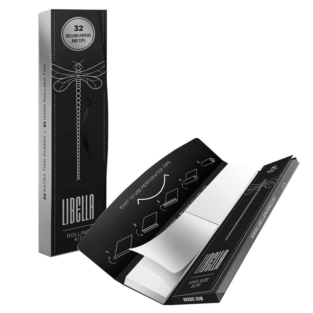 Libella King Size Set - 32 Extra Thin Rolling Papers + Paper Tips