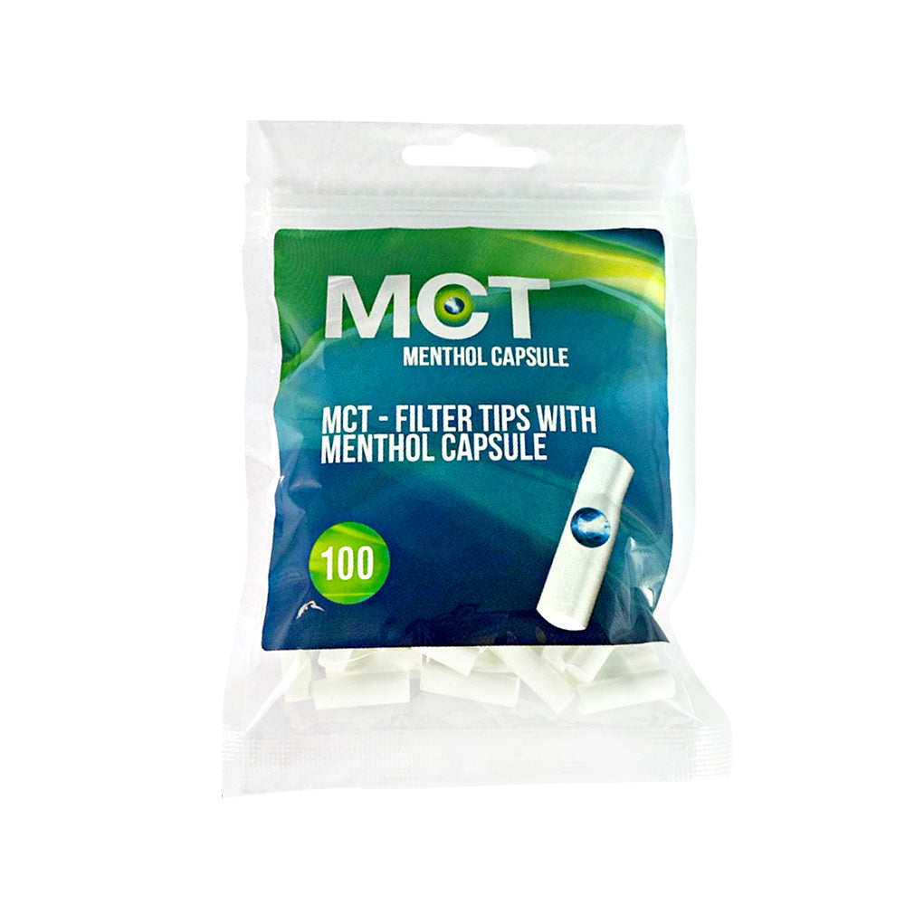 MCT Menthol Filter Tip Capsules for Cigarettes 100 Pack