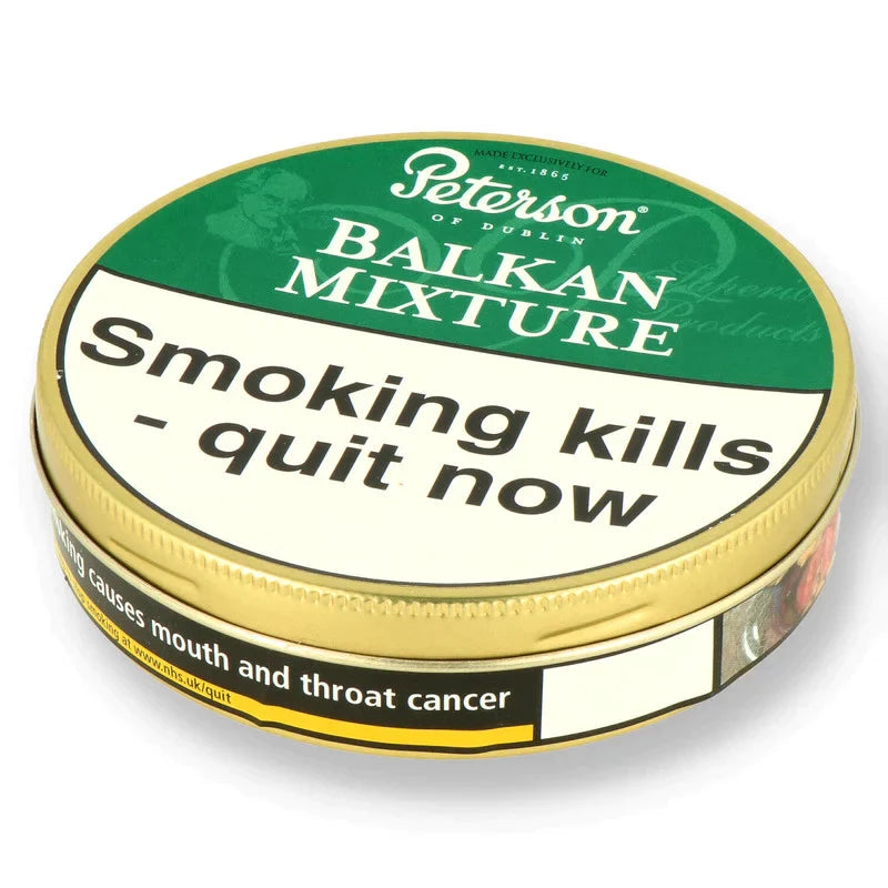 Peterson Balkan Mixture Pipe Tobacco 50g Tin