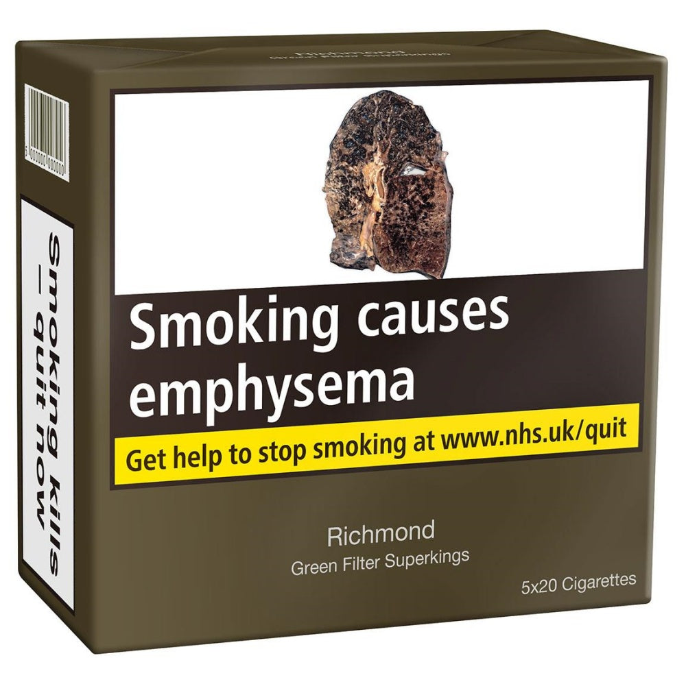 Richmond Green Filter Superkings Cigarettes Multi Pack 100s | Buy Online