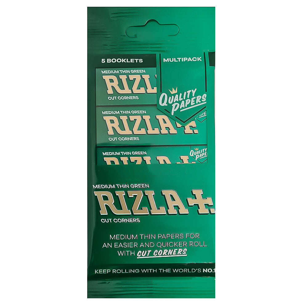 Rizla Green Regular Rolling Papers Multi Pack Flow Wrapped 5s