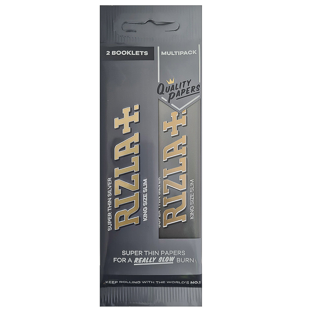 Rizla Silver Kingsize Rolling Papers Multi Pack Flow Wrapped 2s