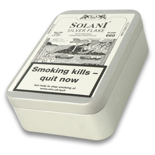 Solani Silver Flake Blend 660 Broken Flake Pipe Tobacco 100g Tin