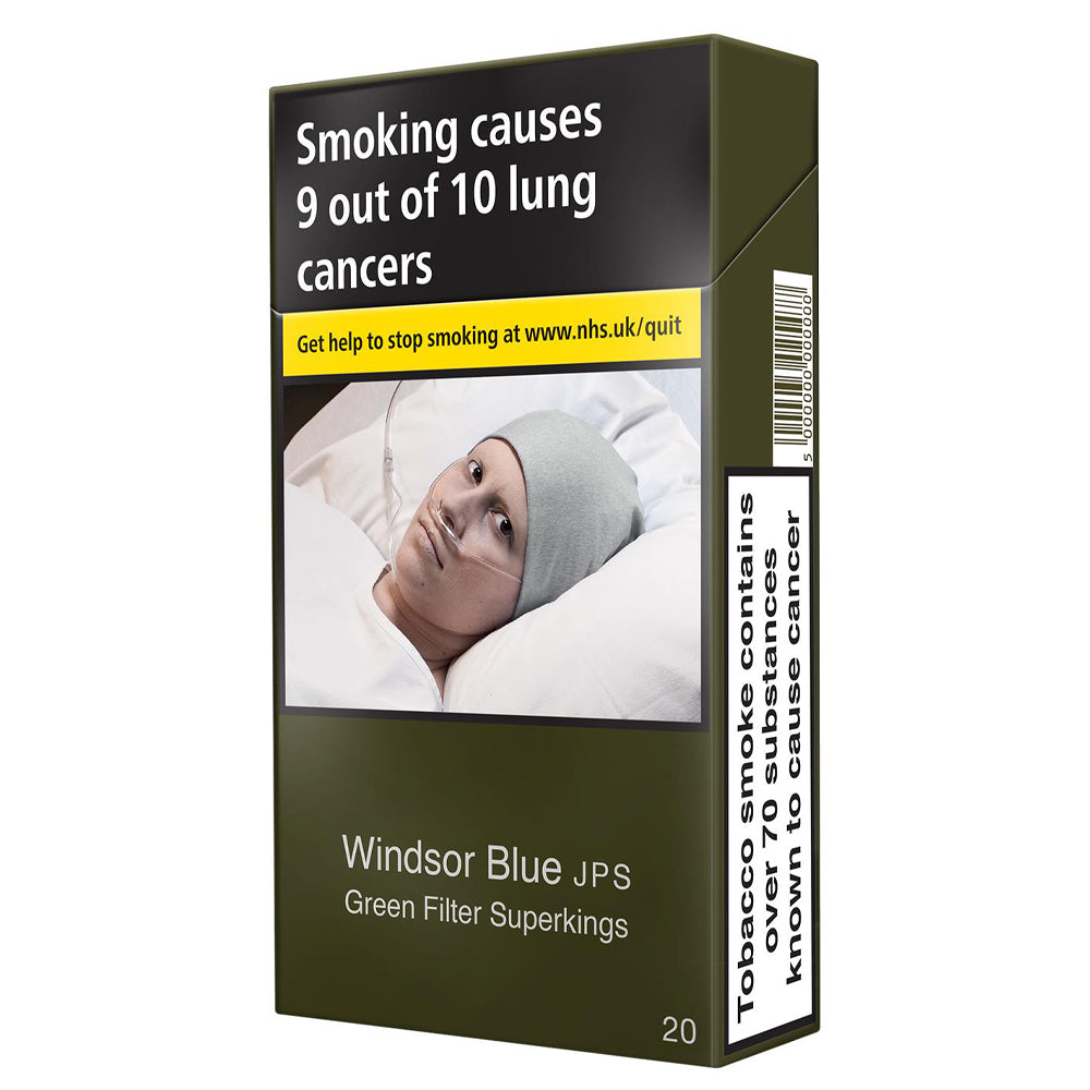Windsor Blue JPS Green Filter Super Kings 20s Cigarettes