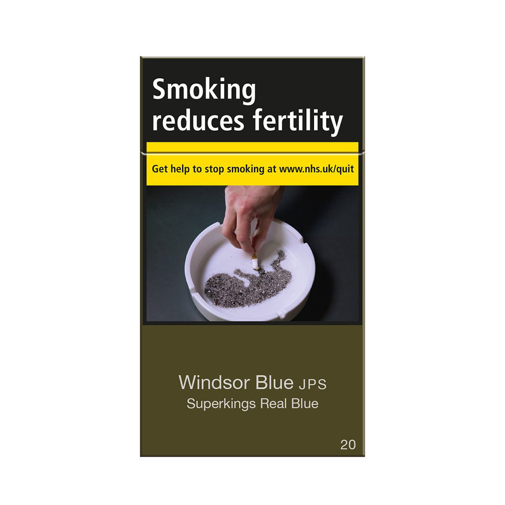 Windsor Blue JPS Real Blue Superkings 20s Cigarettes